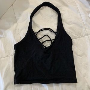 Black express halter top